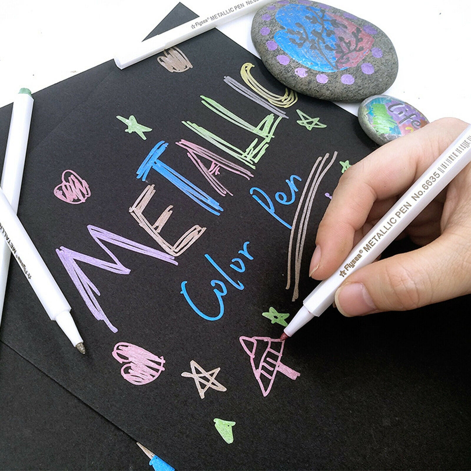 30pcs/set Assorted Glitter Painting Marker Pen Reading Drawing Coloring Card