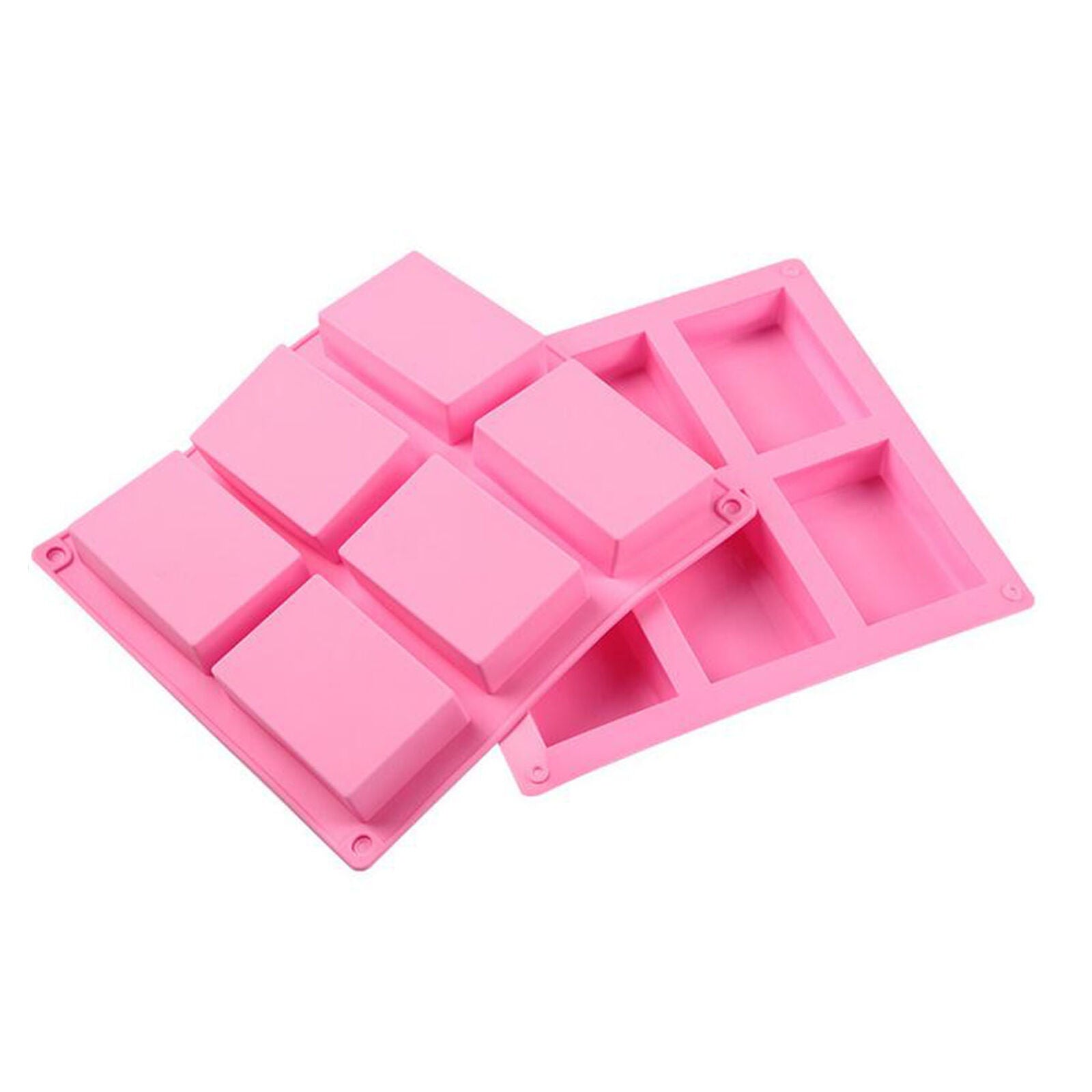 2Pack 6 Cups Square Silicone Cake Mold Hot Chocolate Mould Tool