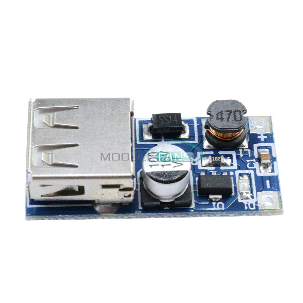 5PCS 0.9V-5V to 5V DC-DC Booster USB Mobile Step-up Power Supply Module Blue