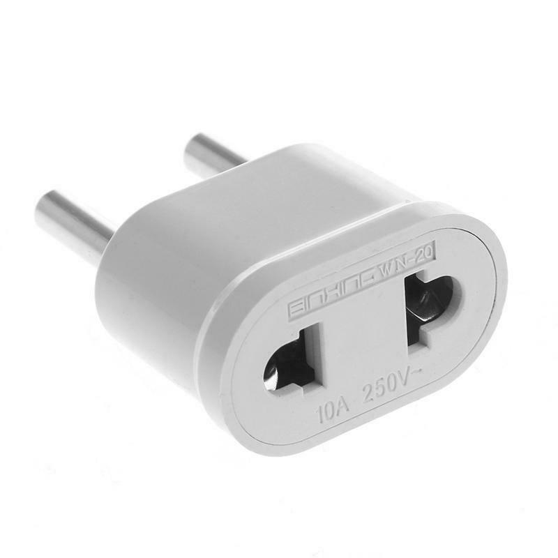 US Female To EU Male AC Power Plug Converter Worldwide Travel Charger Adapter