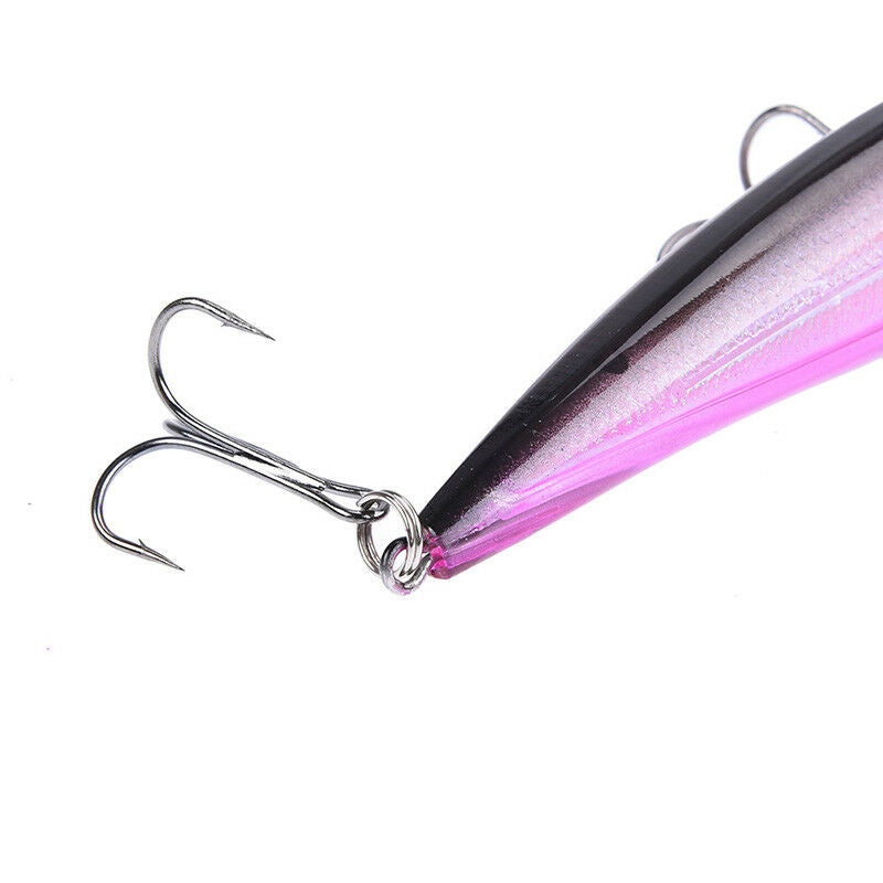 colorful fishing lure lead fish jigging wobbler crankbaits metal hook.l8