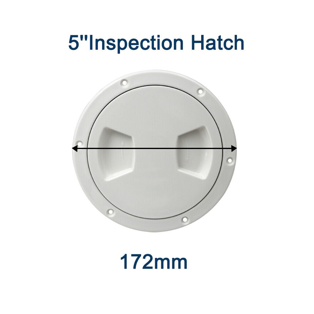 White ABS Plastic Durable 5in 127mm Boat Sailing Deck Plate Hatch Case