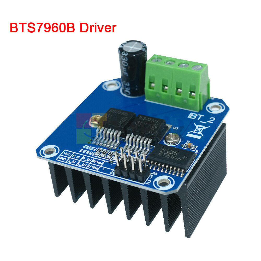 Double BTS7960B DC Stepper Motor Driver H-Bridge PWM  43A For Arduino Smart Car