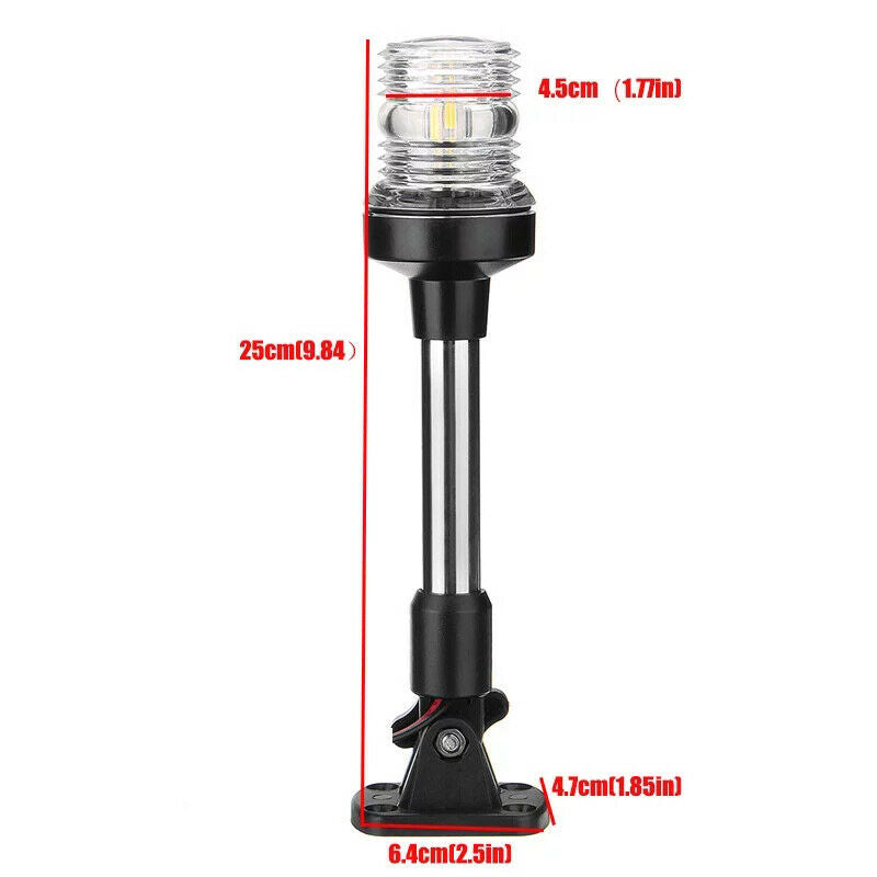 10-24V Adjustable Marine Boat Yacht LED Navigation Light Stern Anchor Pole Lamp
