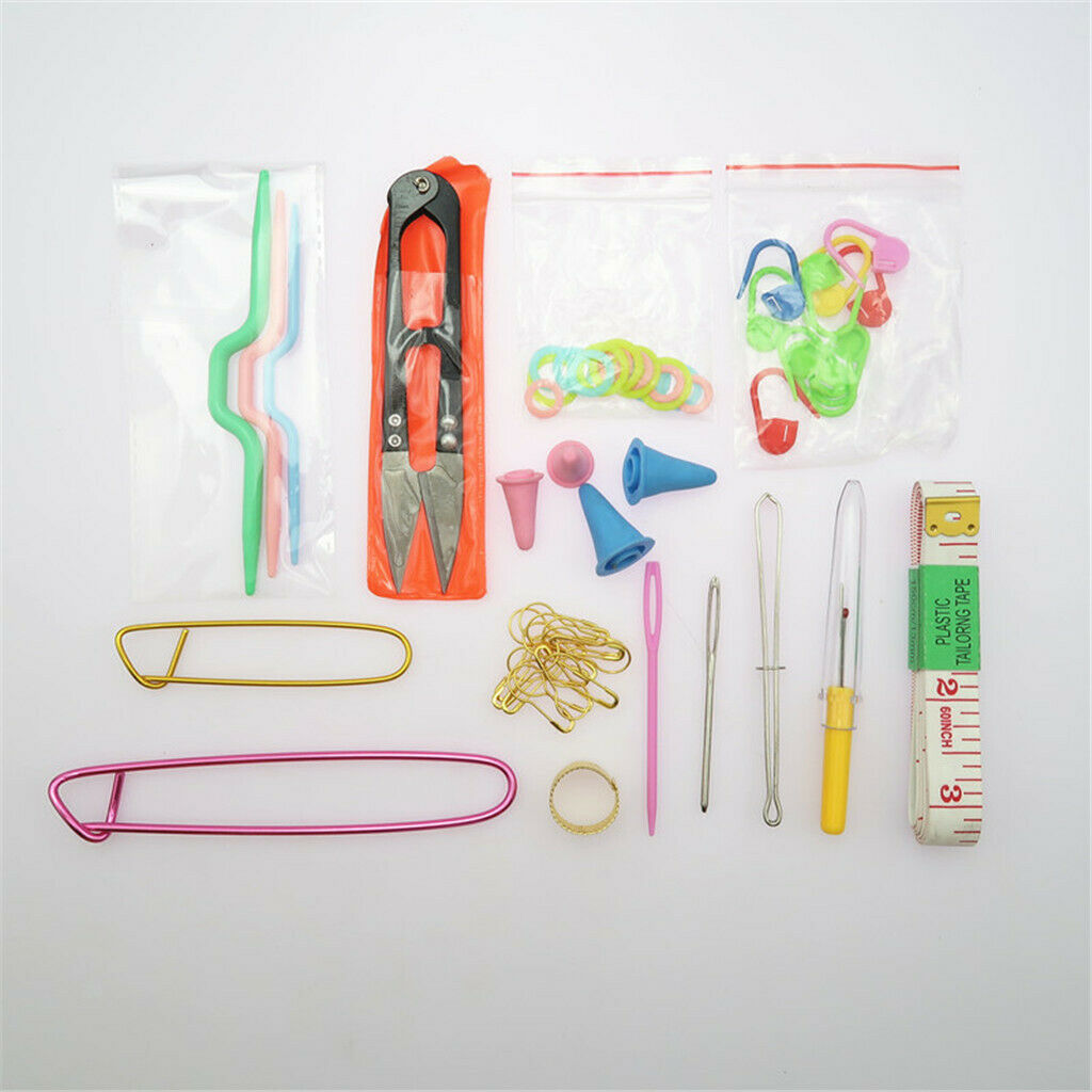 57pcs Basic Knitting Tools Accessories Supplies With Case Knit Lots Kit