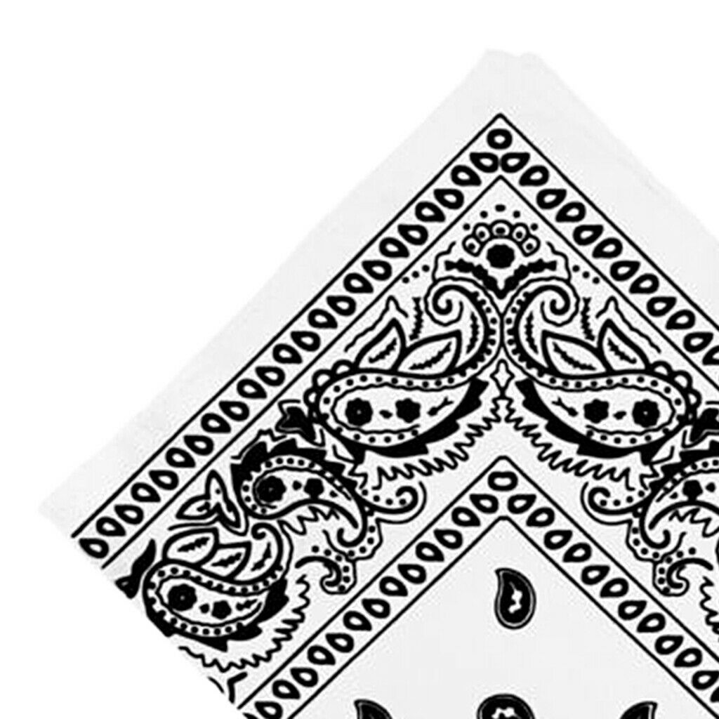 2 Pack Women Mens Cotton Paisley Cowboy Bandana Scarf Head Wrap Wristband
