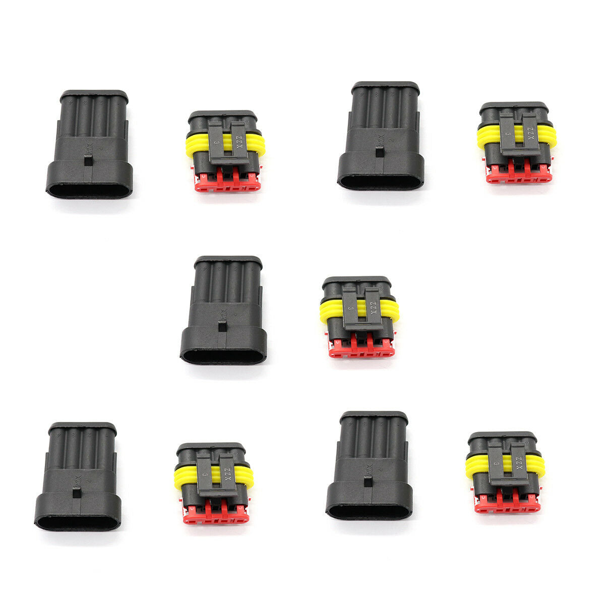 New Waterproof 5Pcs 6 Pin Way Electrical Connector 1.5mm Terminals Heat Shrink