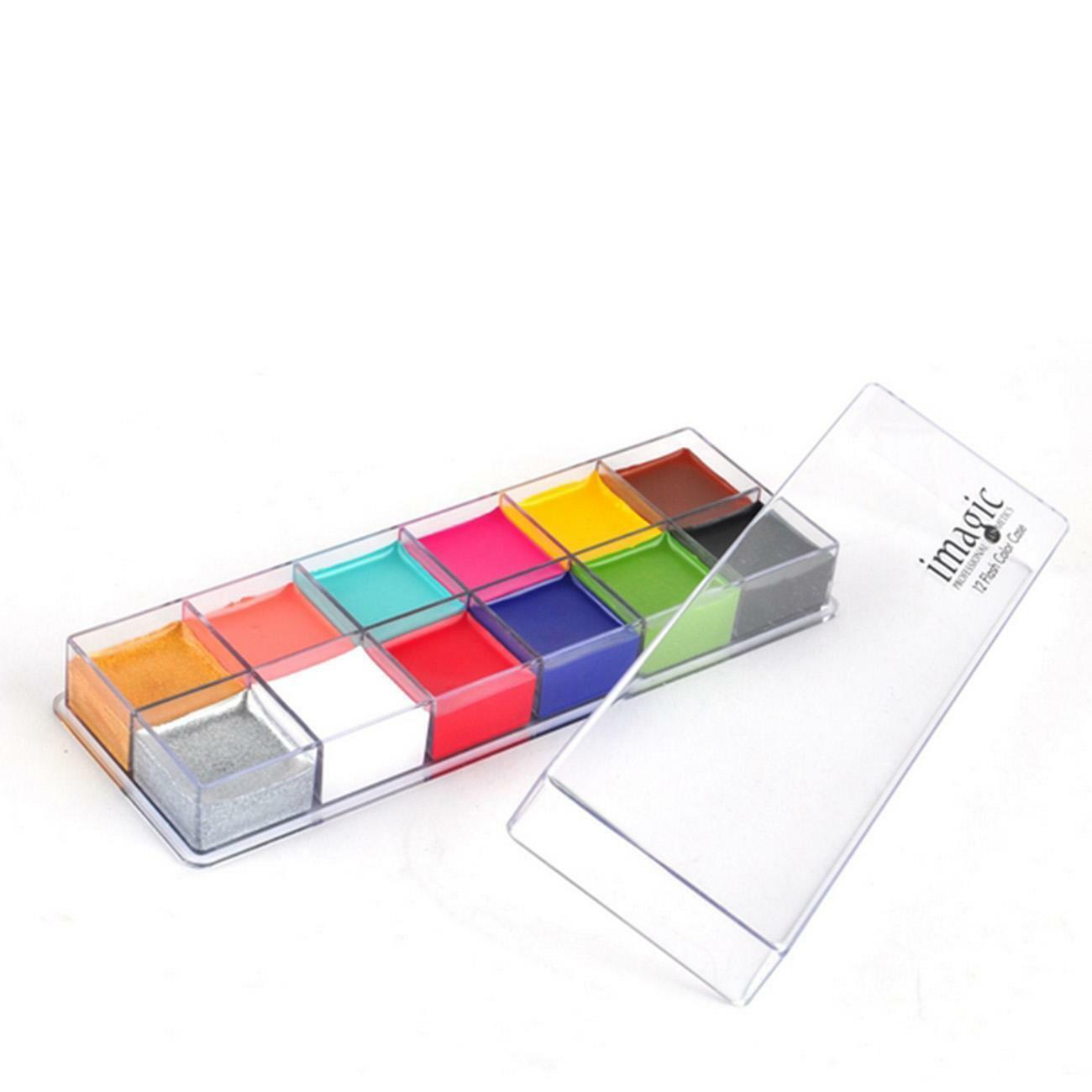 12in1 Flash Color Palette Paint Cosmetic Case Beauty Makeup For Cheeks Eyes Lips