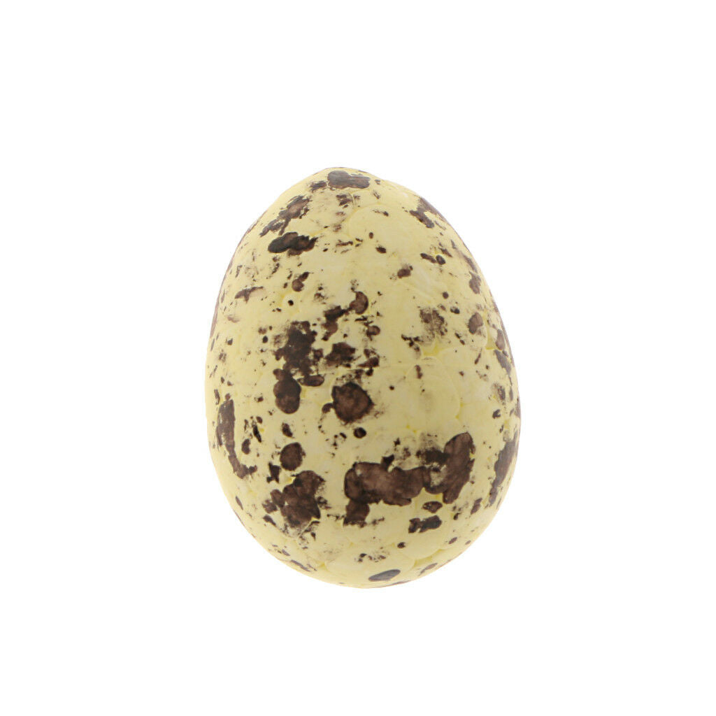5pcs 1.6'' Artificial Egg Nest Eggs Easter Eggs Kitchen Staging Prop -Yellow