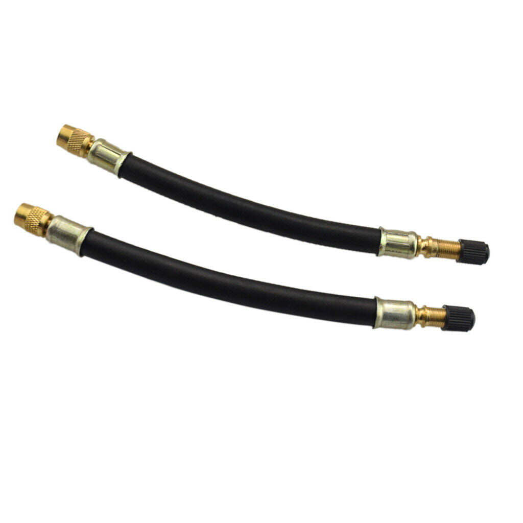 1Pair 180mm New Flexible Tyre Valve Extender Connector with Dust Caps Truck