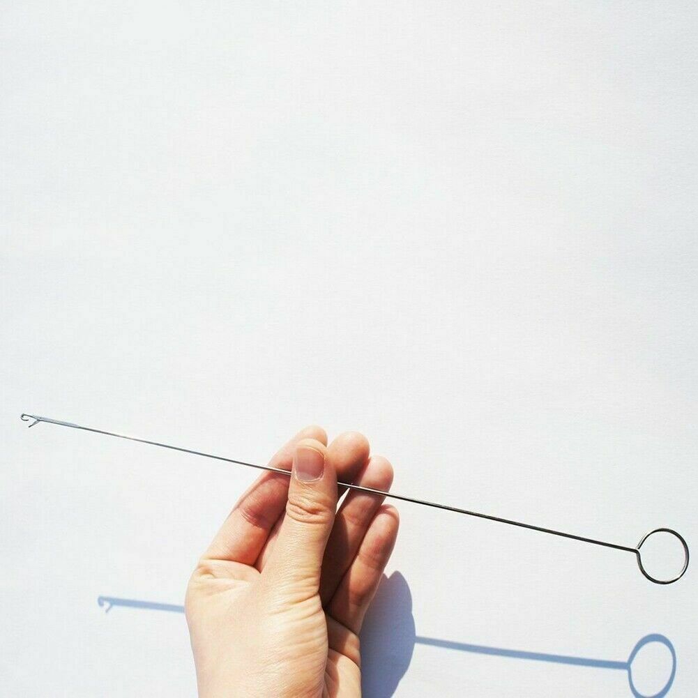 Portable Metal Loop Turner Hook With Latch For Turning Fabric Tubes NEW