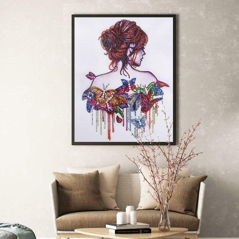 Butterfly Beauty 5D Special Shaped Diamond Painting Embroidery Needlework Cross