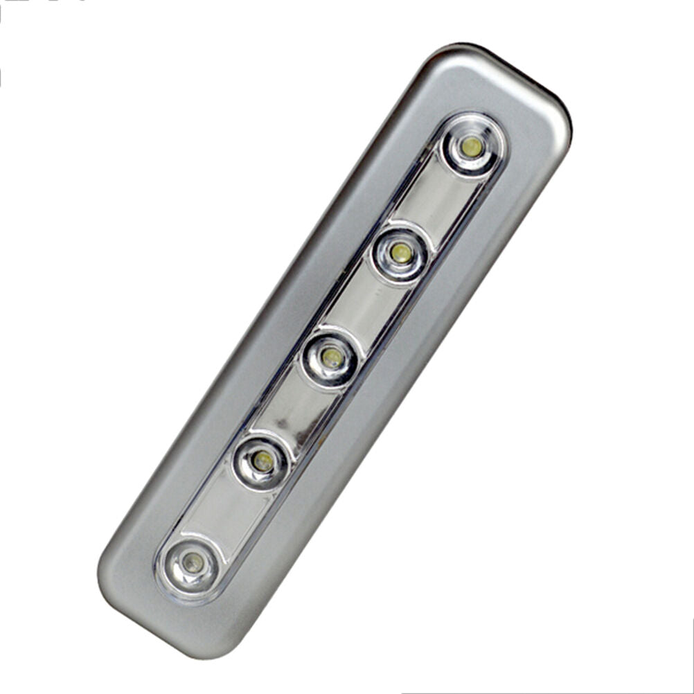 5LED Self-Stick Tap Lights Under Cabinet Push Night Kitchen Light Closet La Lt