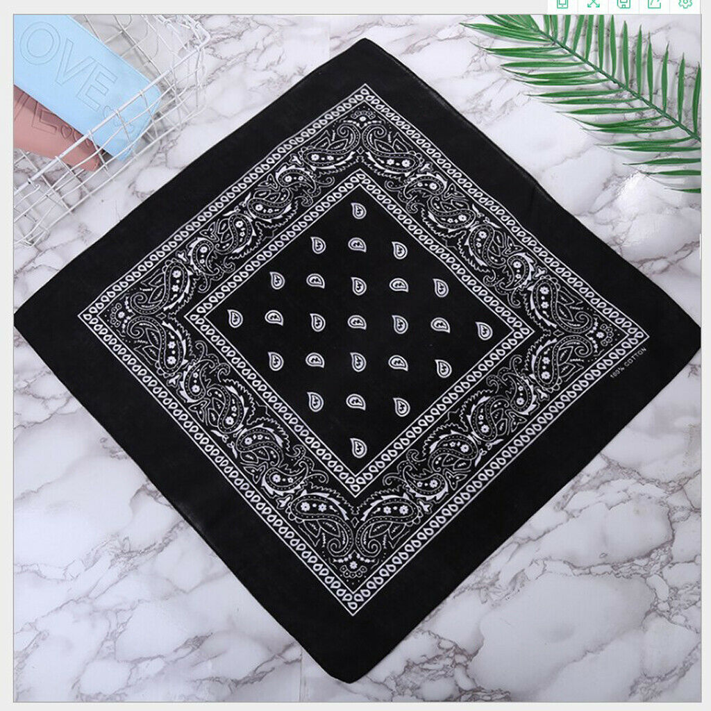 3 Pack Unisex Novelty Paisley Cowboy Bandana Scarf Head Wrap Handkerchief