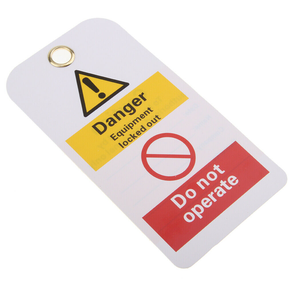 5PCS Security Lockout Tagout Tag Safety Name Remark Card Label A