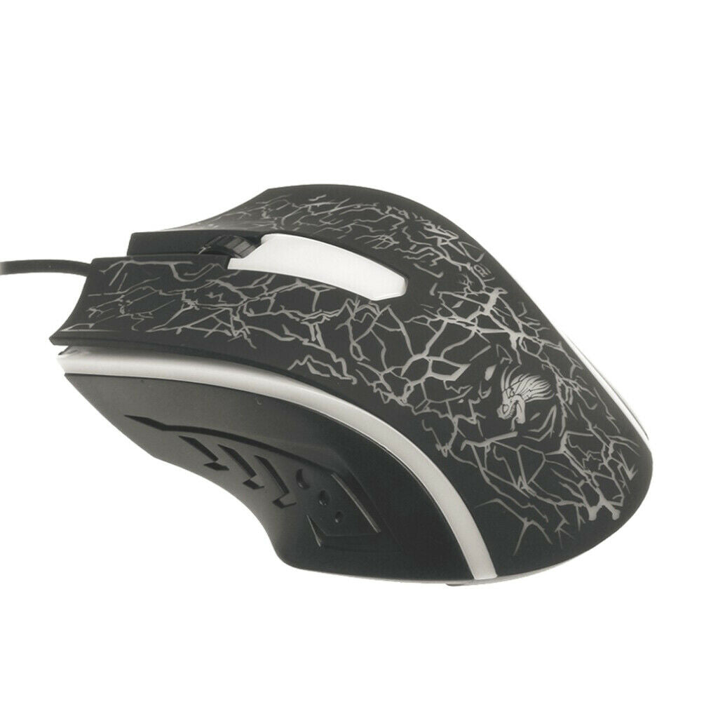 Gaming Mouse, Ergonomic USB Wired Gamer Mice 4000DPI 7Colors RGB LED Breathing