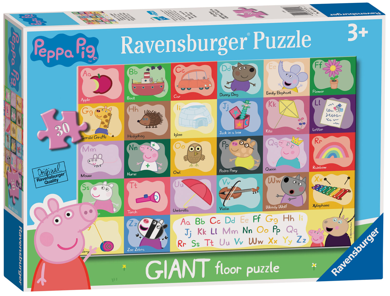 03116 Ravensburger Peppa Pig Alphabet Giant Floor Jigsaw Puzzle 24 Pieces Age 3+