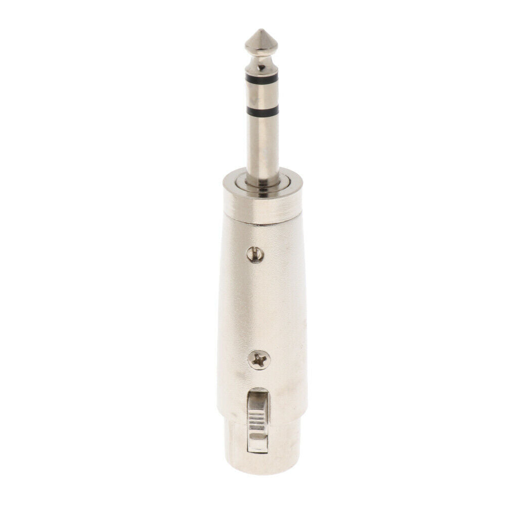 2 Pcs XLR Female to 6.35mm Stereo Sound Male Plug Audio Converter Adapter