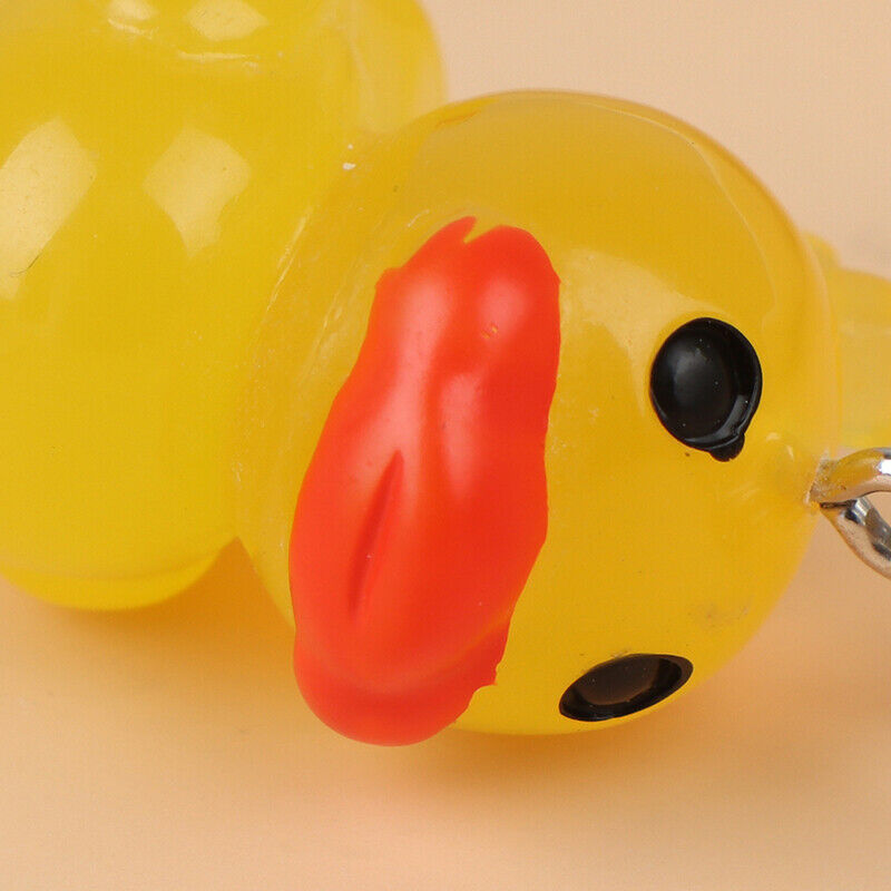 2pcs Cute Little Yellow Duck Keychain Women Girls Car Keyring Jewelry Gif.l8