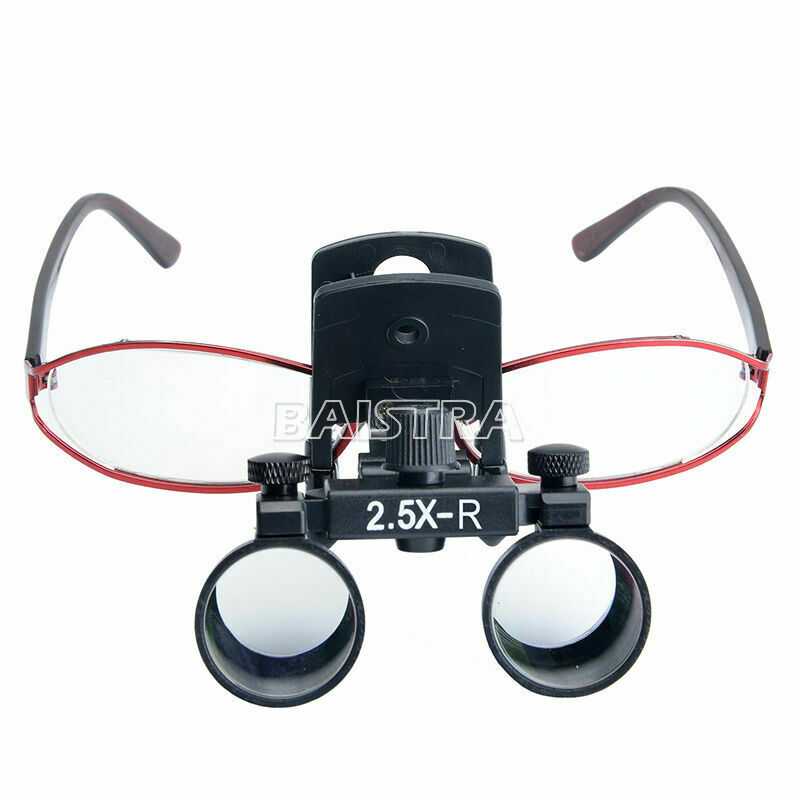 2.5 X Dental Surgical Loupes Binocular Glass Magnifier 350-450mm Cleaning Kit