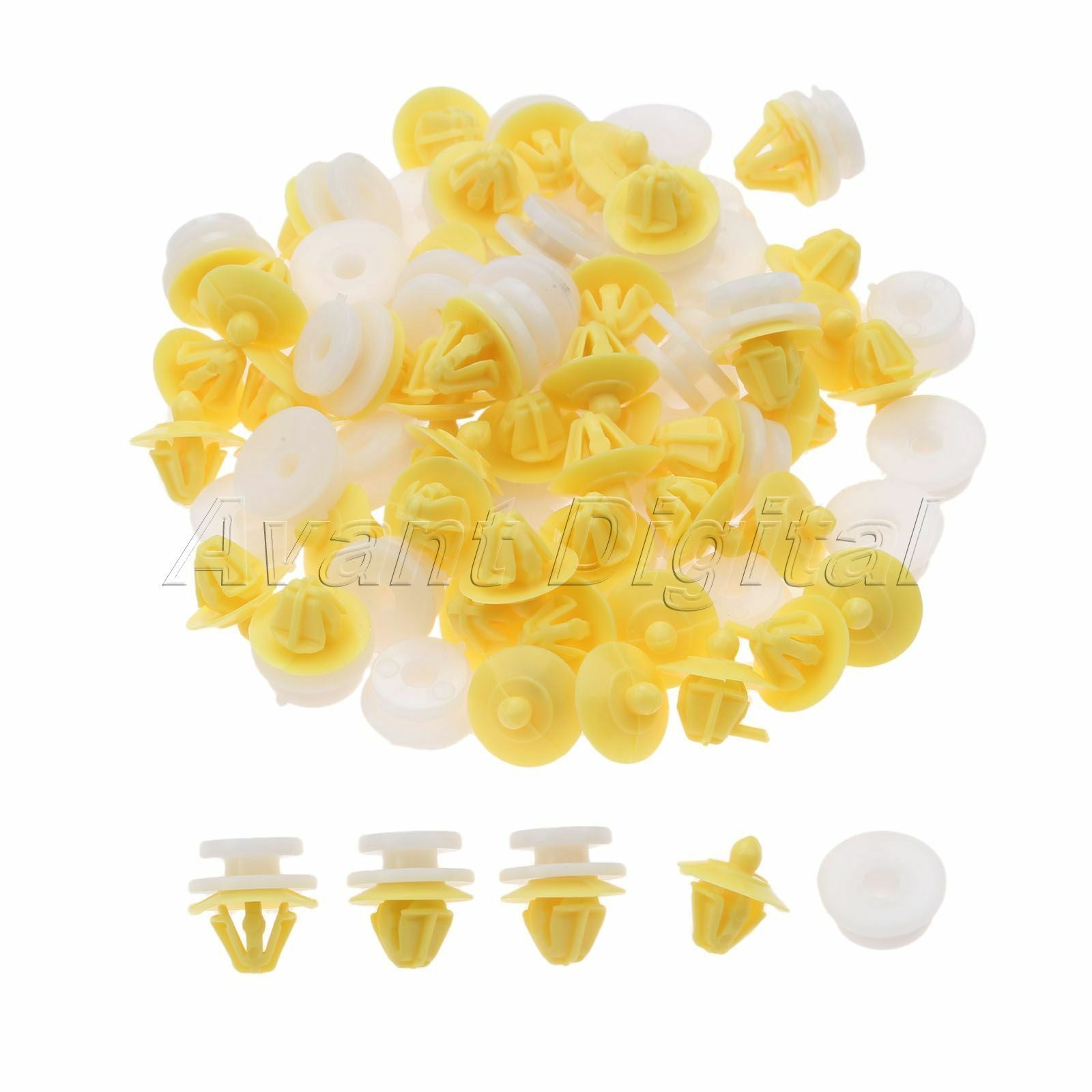 50Pcs Plastic Clips for Renault Clio Megane Scenic Car Interior Door Card Panel