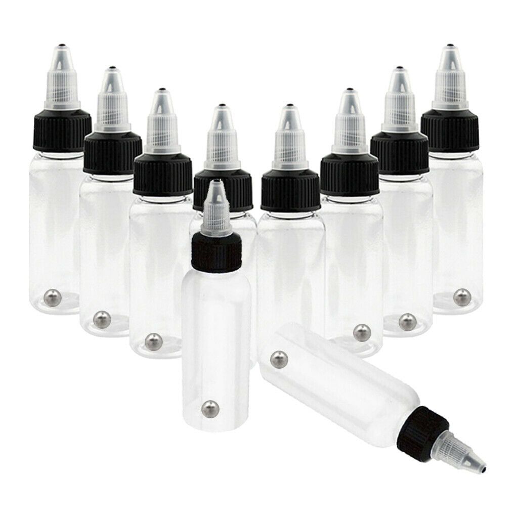 20Pcs Recyclable Tattoo Paint Airbrush Ink Pigment Bottles LDPE 30/60ml