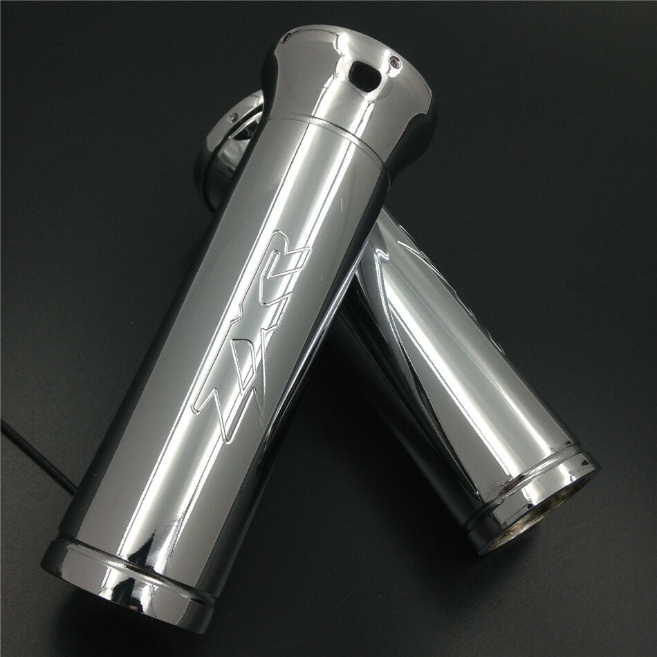 7/8â€ alloy Handlebar Hand Grips for Kawasaki 250 400 750 R RR 1100 ZXR chromed