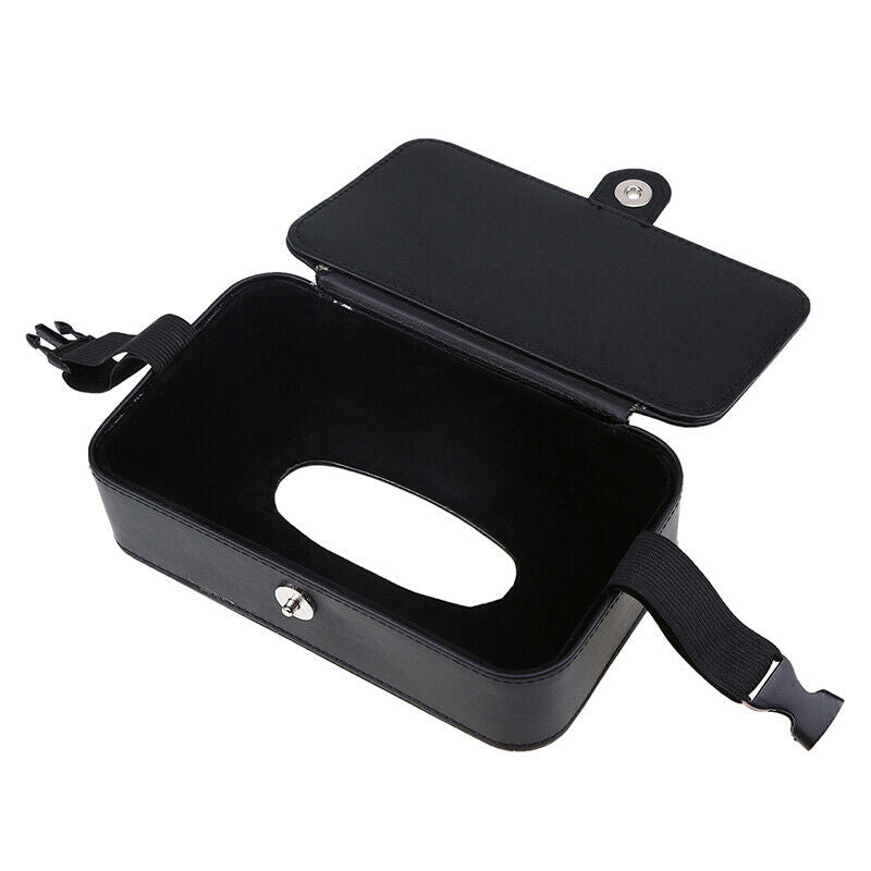 1PC Car Tissue Box Universal Leather Organizer Napkin Holder Paper Towel Storage