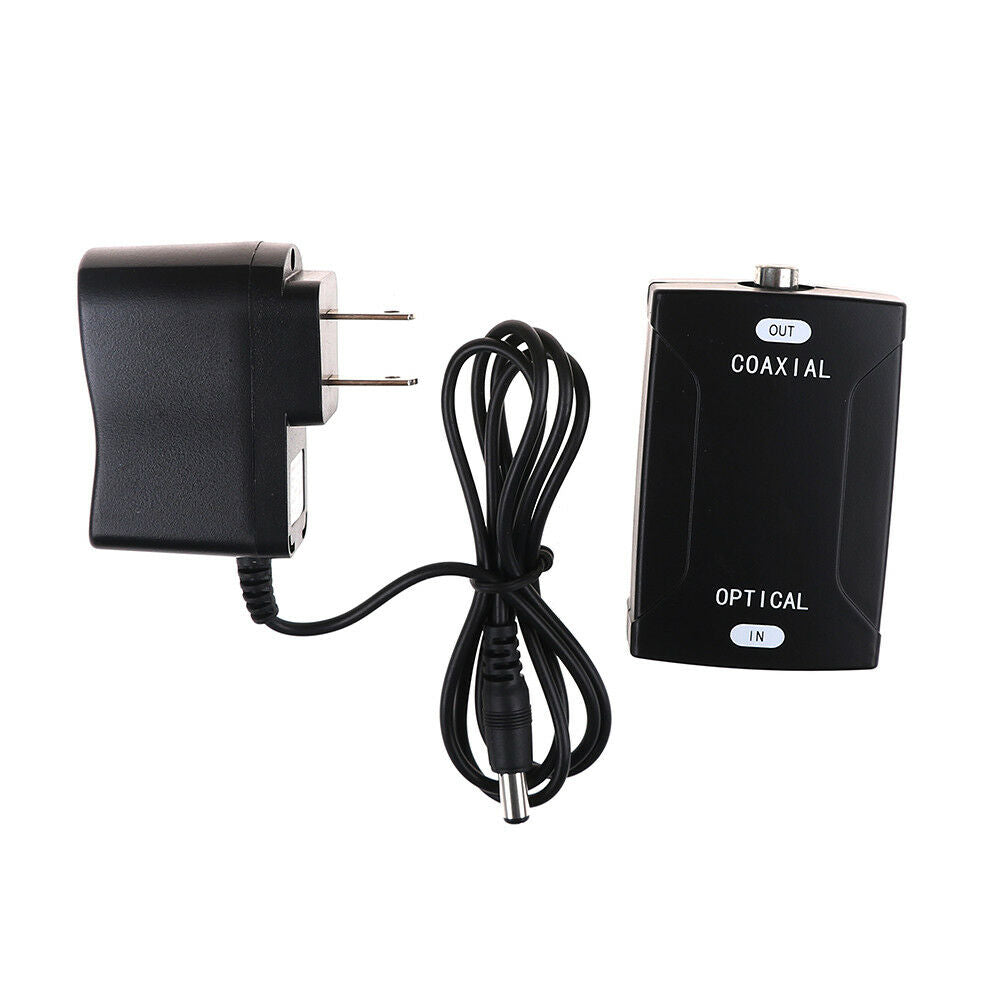 Digital optical toslink to coax coaxial RCA digital audio converter adapter BDAU