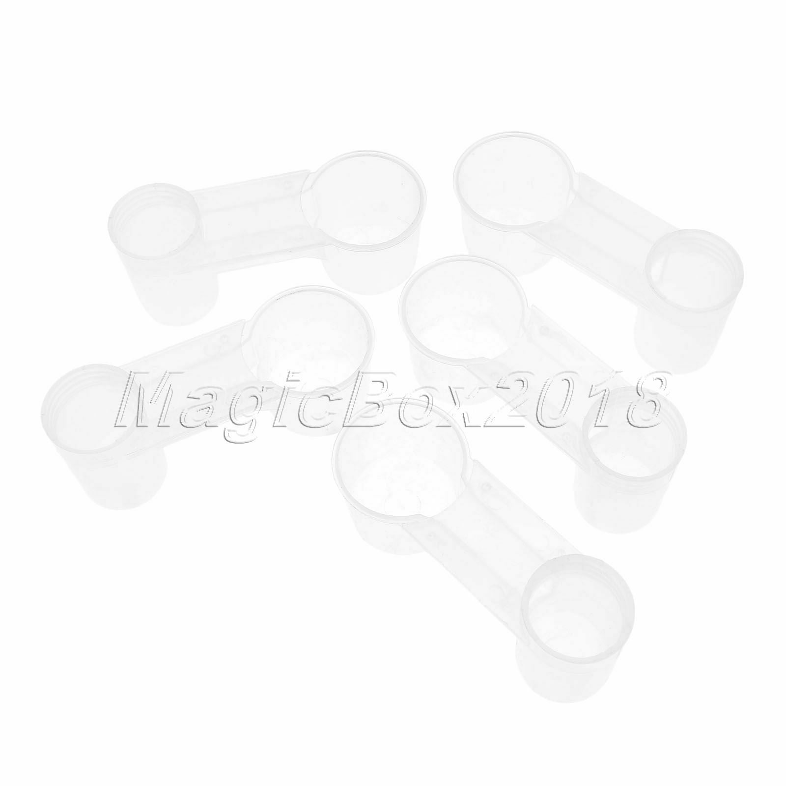 Bird Feeder Drinker Cup Water Bottle For Poultry Dove Pigeon 5Pcs White Plastic