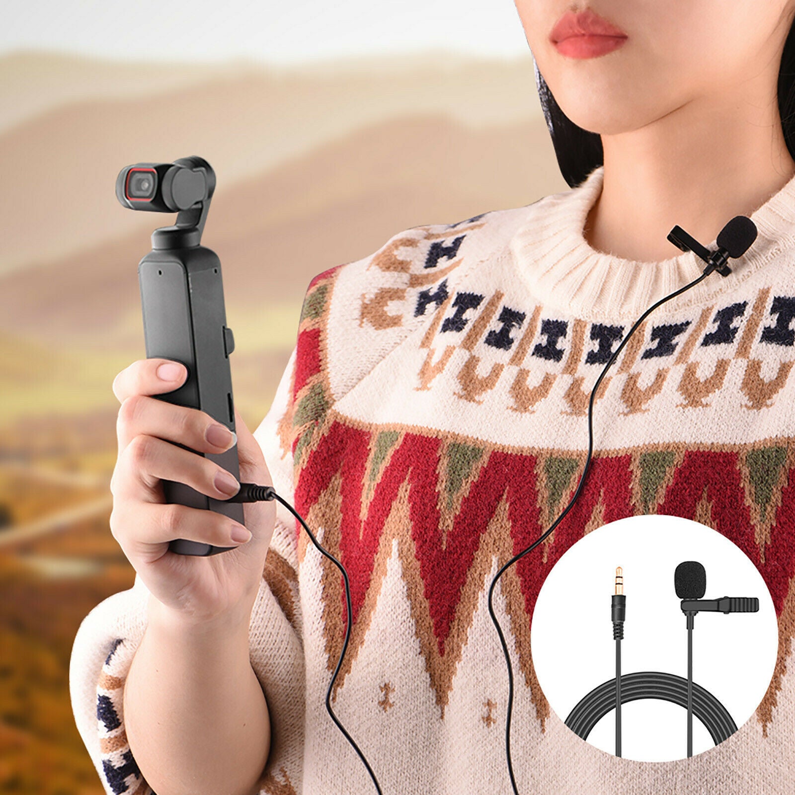 Recording Mini Windproof Microphone For Pocket 2 Do-It-All Handle Camera Durable