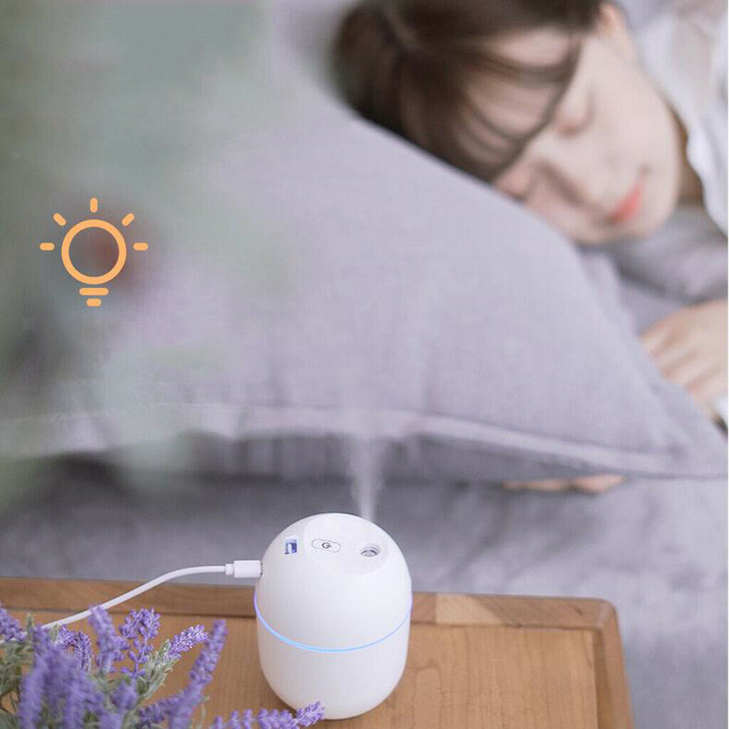 220ml Ultrasonic Humidifier for Bedroom Quiet Cool Mist Air Lightweight Portable