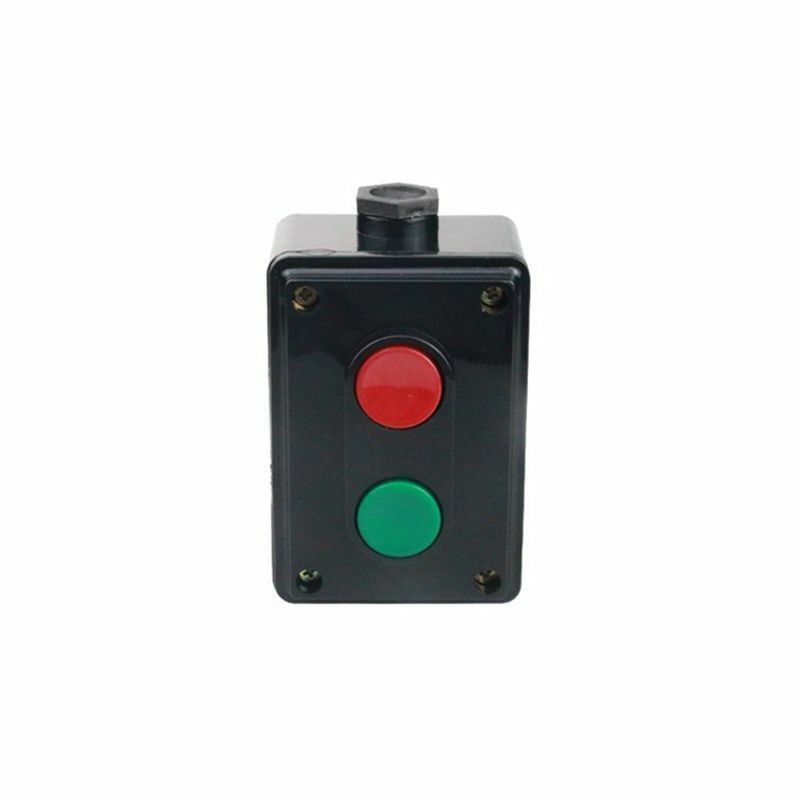 2PCS Push Button Switch Station Momentary NO AC 500V 5A Red Green Screw terminal