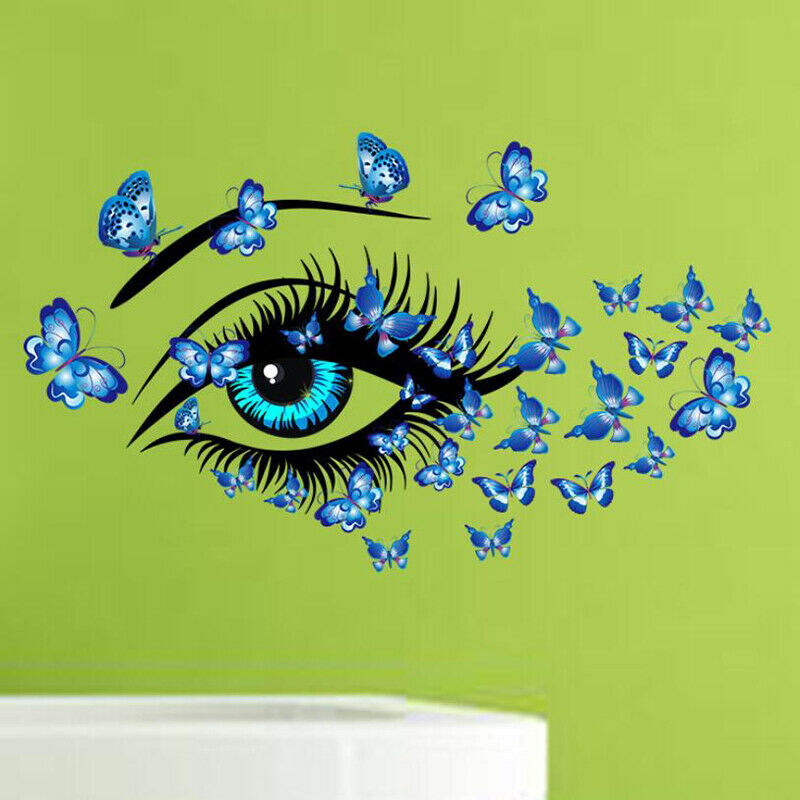 Large Sexy Eye Butterflies Wall Stickers Living Room Bedroom Decor Mural .l8