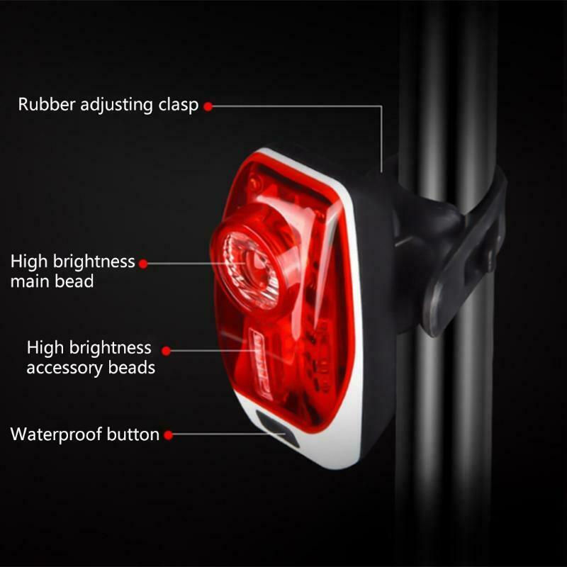 Bike Tail Light Safty Signals Waterproof Bicycle Light Easy to Install for Cycle