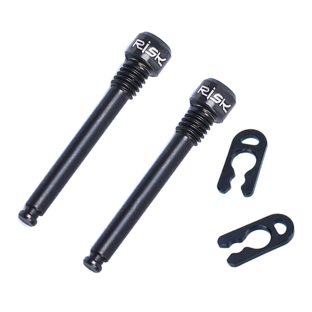 2pcs Bicycle M4 Bolt Threaded Hydraulic Disc Brake Plug Fixed Bolts Black