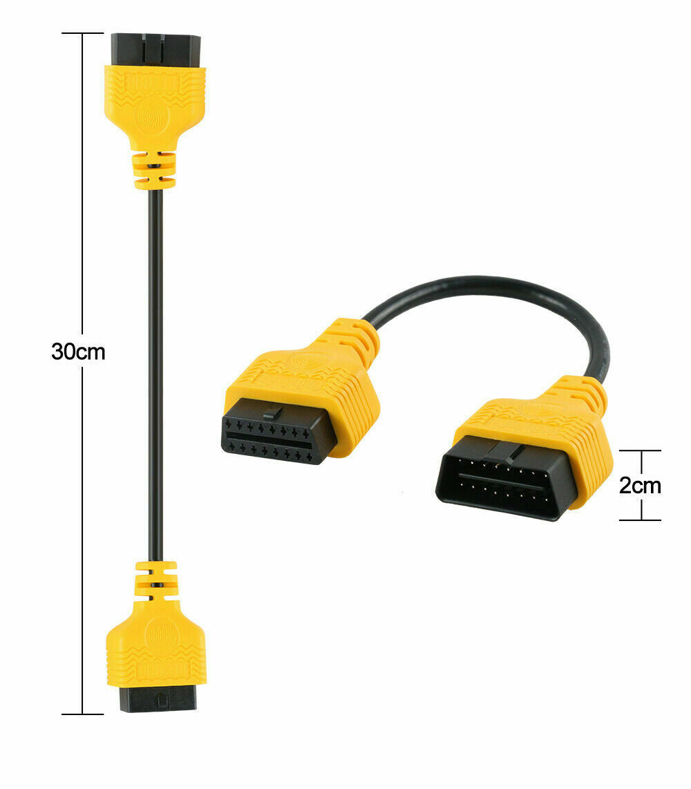 Autool OBD2 16PIN MÃ¢le Ã€ Femelle Extension CÃ¢ble Diagnostic Connecteur 30cm S150