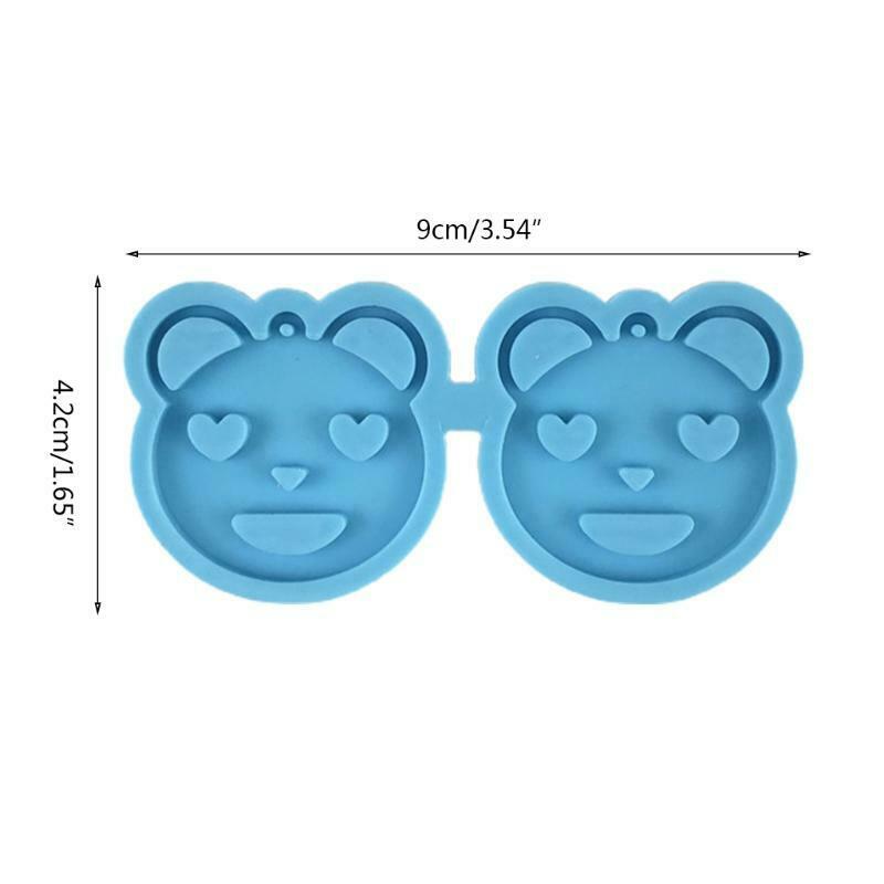 Diy Glossy Bears Earrings Ear Studs Decorative Pendant Silicone Mold