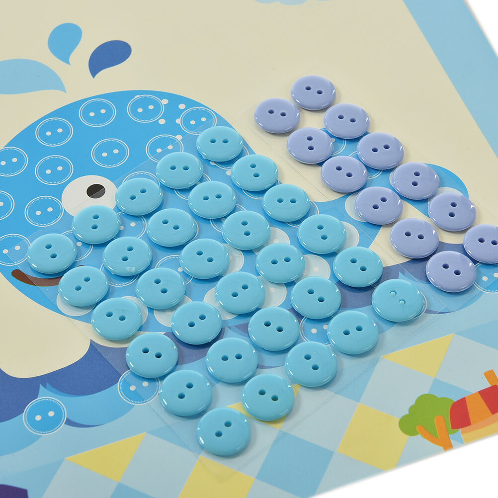 1 Pcs DIY Button Drawing Painting Interactive Material Kids Educational To.l8