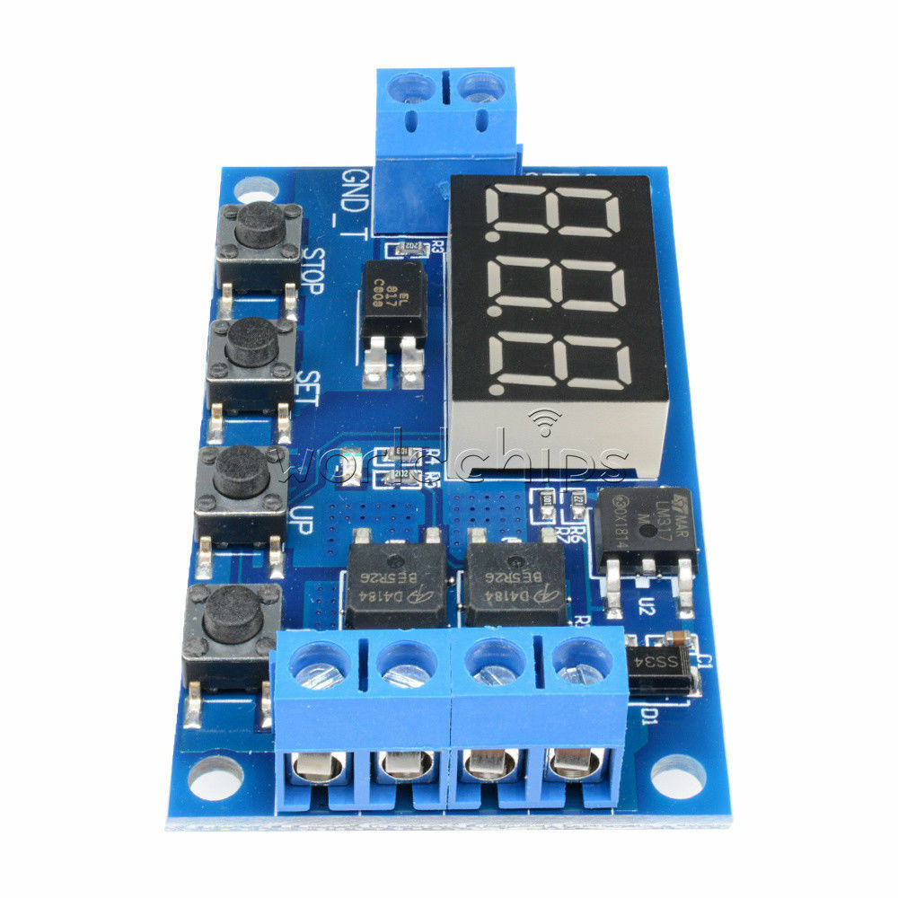 Dual MOS 5-36V Control Delay Relay Trigger Cycle Timing 12V 24V On/ Off Switch