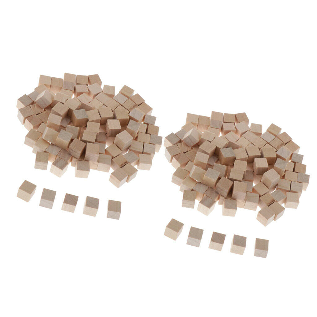 200Pcs Wooden Blank Dice Game Dice for DIY Decorating Craft Projects 10mm