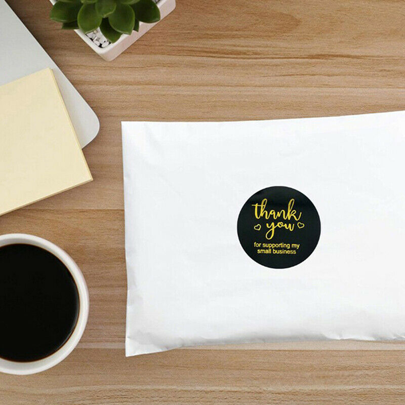 500Pcs/Roll Bronzing Paper Seal Label Thank You Stickers Custom Gift Bake.l8