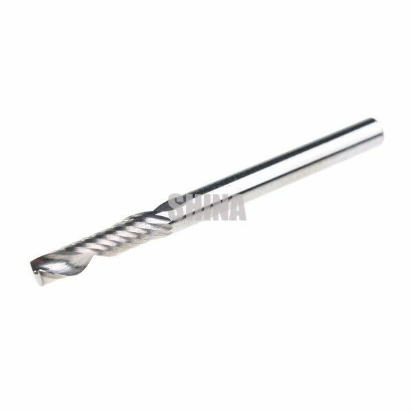 10x 1/8" Carbide Hi-Quality CNC Router Bits Single One Flute Tool 3.175 x 22mm