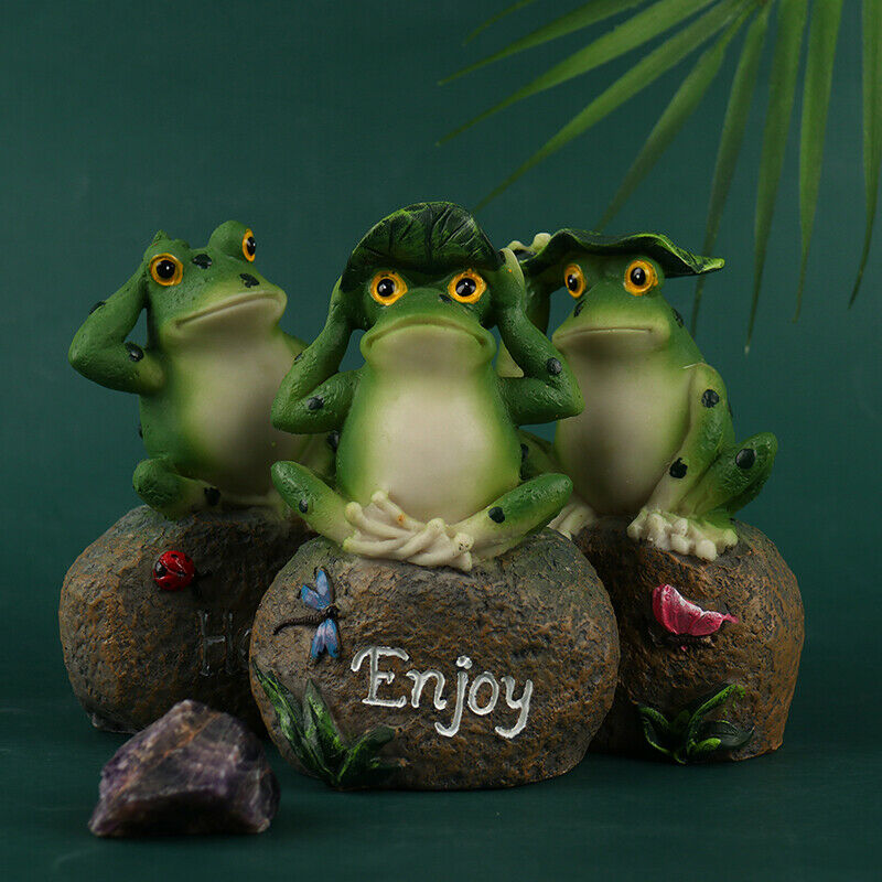 Frogs Garden Statues Sculptures Garden Yard Frogs Landscaping Stone Ornam.l8