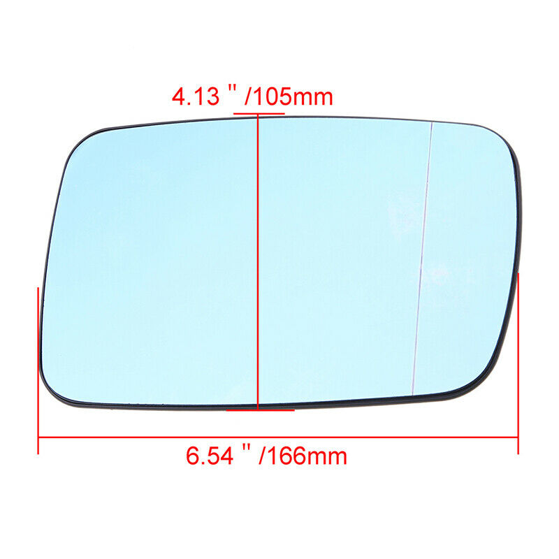 For BMW E46 Coupe E65 Sedan 2001-2008 02 07 Right Side Mirror Glass Blue Heated