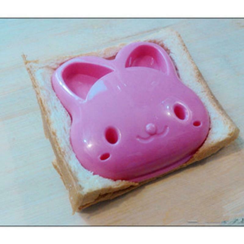 Pink Rabbit Shape Sandwich Bread Mold Cookie Cake Cutter Mould Maker DIY Cutter