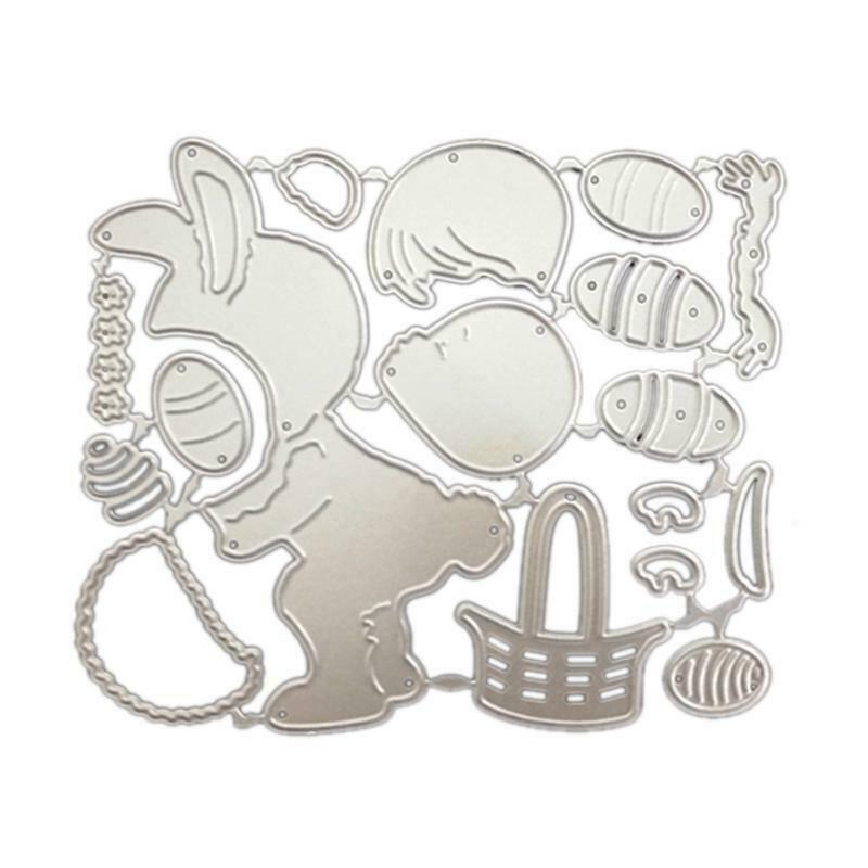 Bunny Basket Metal Cutting Dies Stencil DIY Scrapbooking Album Paper Card Mold