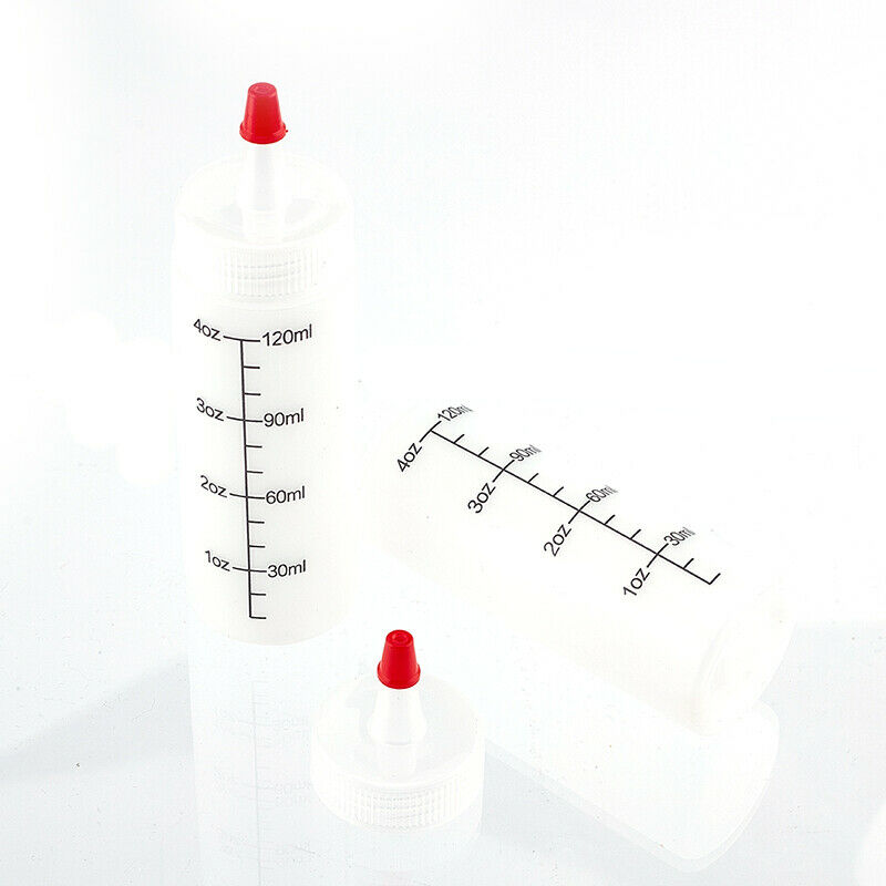 2Pcs Plastic Needle-nosed Bottle 120ml Squeeze Flasche Bottle Dispenser K.l8