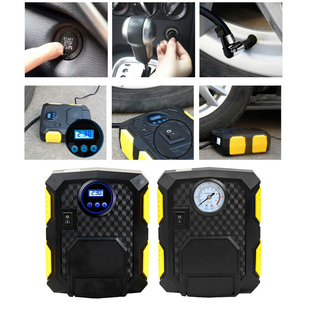 Tire Inflator Car Air Pump Compressor Portable Auto 12V Volt 150 PSI Pointer