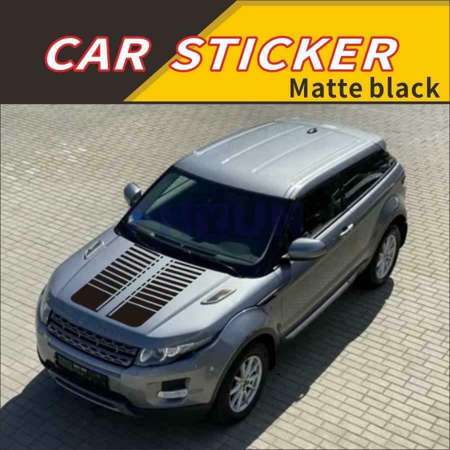 1 Set 95cm Vinyl Matte black Car SUV Head Decals Stripe Hood Stickers Universal